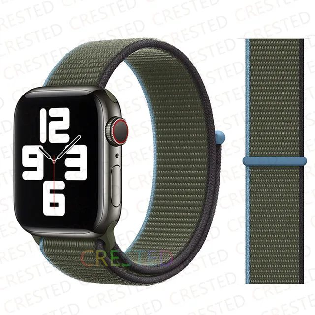 Nylon Loop Strap Band  For Apple Watch