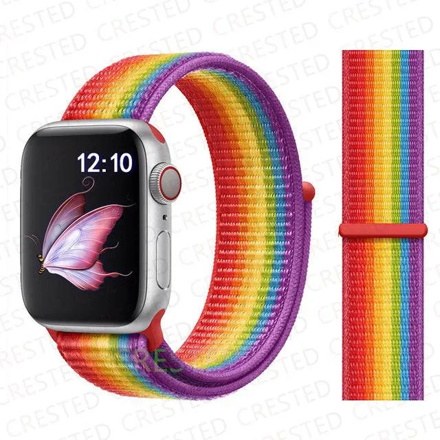 Nylon Loop Strap Band  For Apple Watch