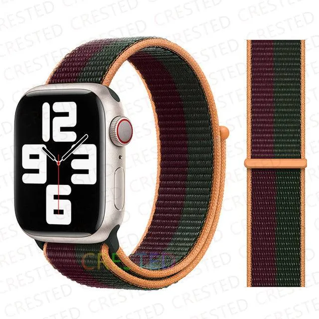 Nylon Loop Strap Band  For Apple Watch
