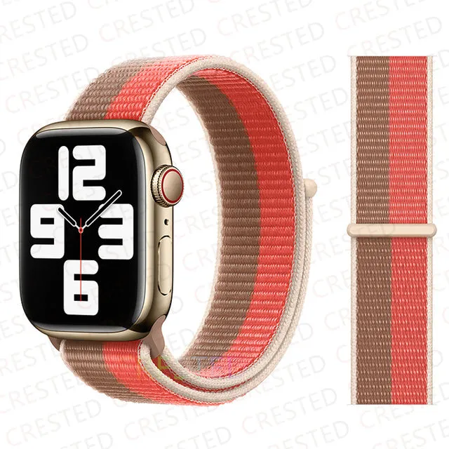 Nylon Loop Strap Band  For Apple Watch
