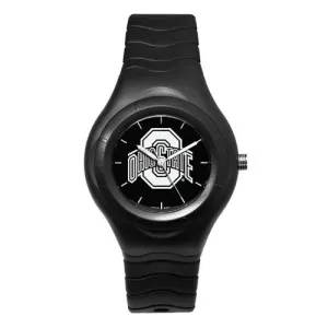 OHIO STATE UNIV SHADOW BLACK SPORT WATCH WITH WHITE LOGO
