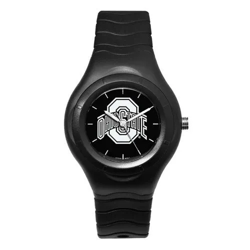 OHIO STATE UNIV SHADOW BLACK SPORT WATCH WITH WHITE LOGO