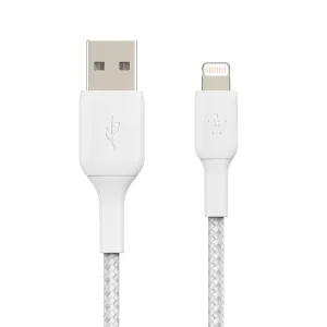 [OPEN BOX] BELKIN Boost Charge USB-A to Lightning Braided Cable 0.15Meter - White