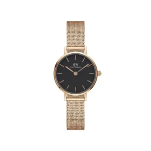 Petite 24mm Pressed Melrose - Rose Gold & Black Watch