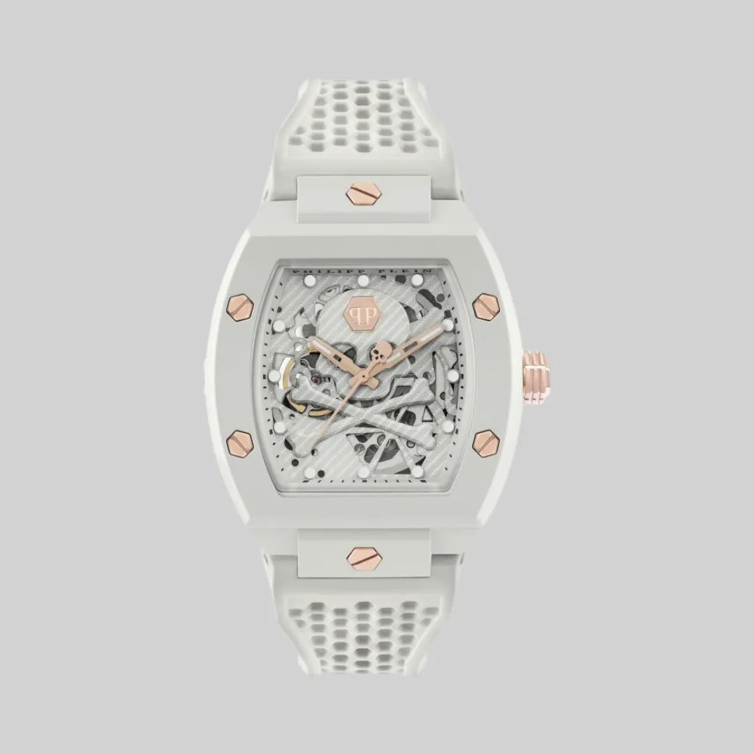 Philipp Plain White The Skeleton Eco-Ceramic Watch