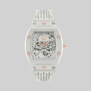 Philipp Plain White The Skeleton Eco-Ceramic Watch