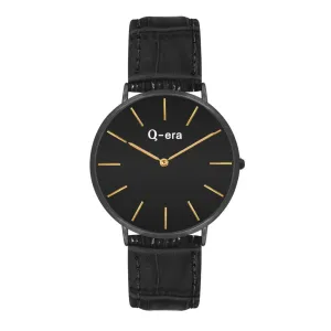 Q-era Black Leather Women's Watch - QV2804-2