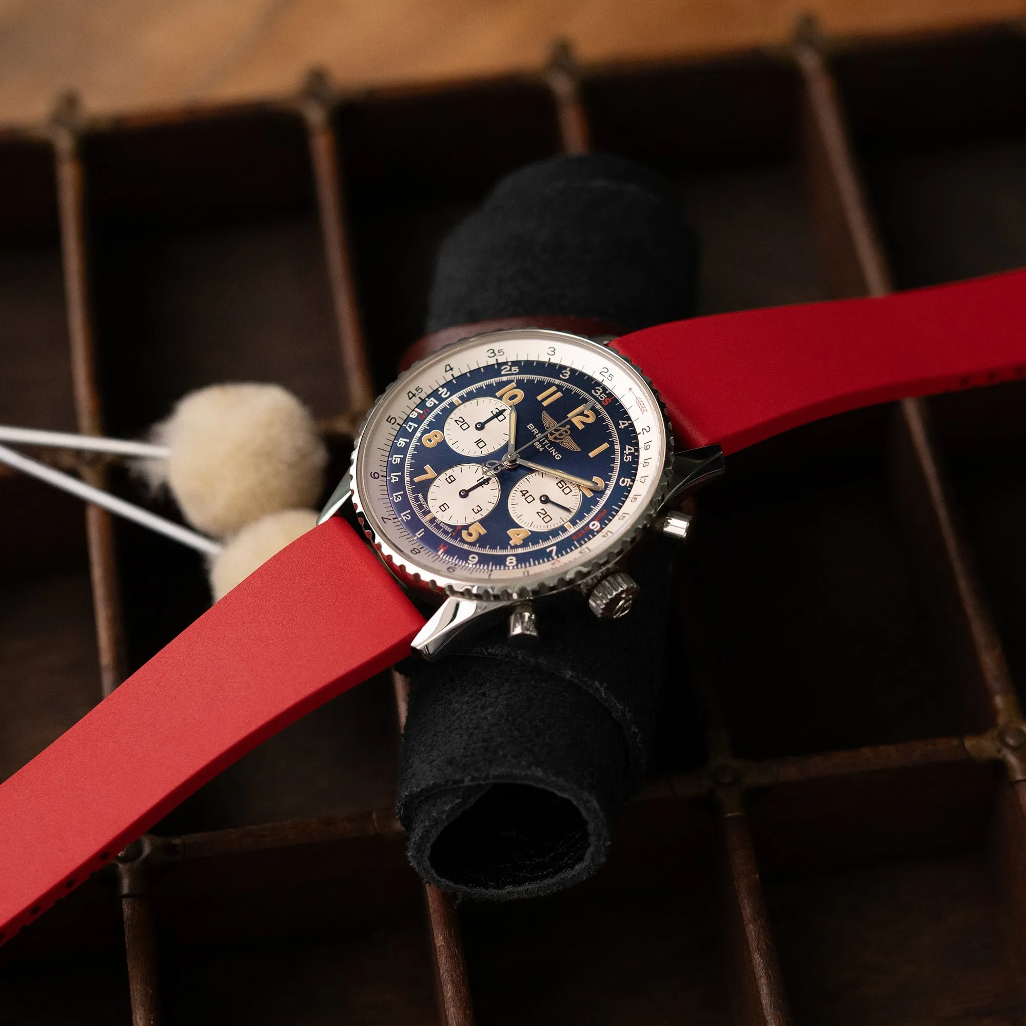 Quick Release FKM26 Red FKM Rubber watch strap