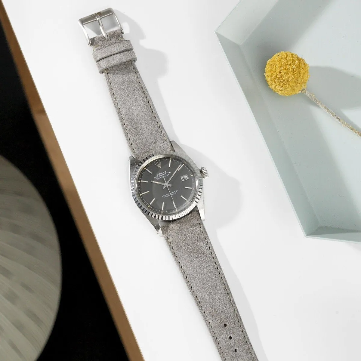 Rolex 1603 Datejust Grey Dial 1972 Tropic Crystal
