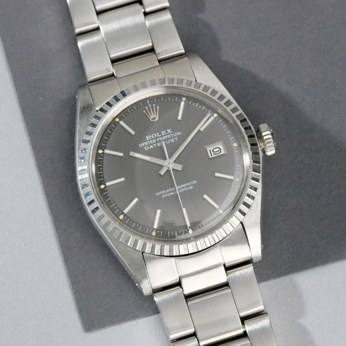 Rolex 1603 Datejust Grey Dial 1972 Tropic Crystal