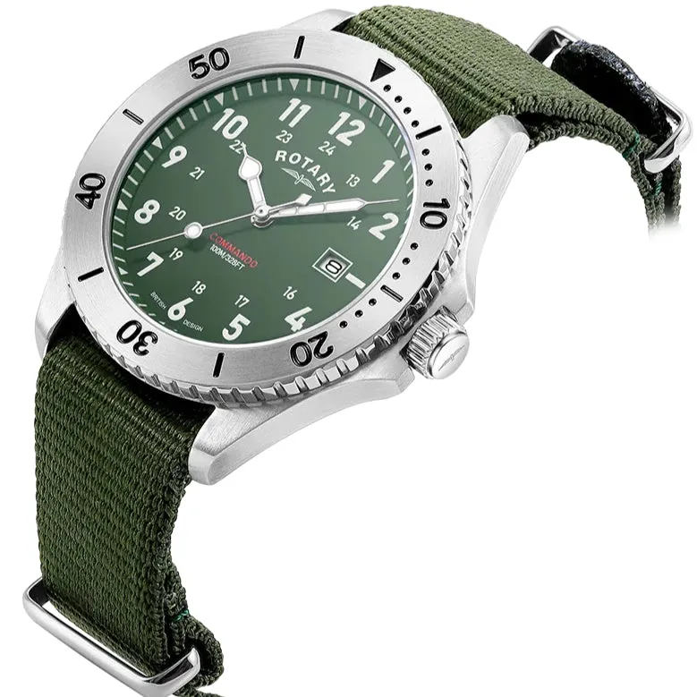 Rotary Commando Men's Green Watch GS05475/56