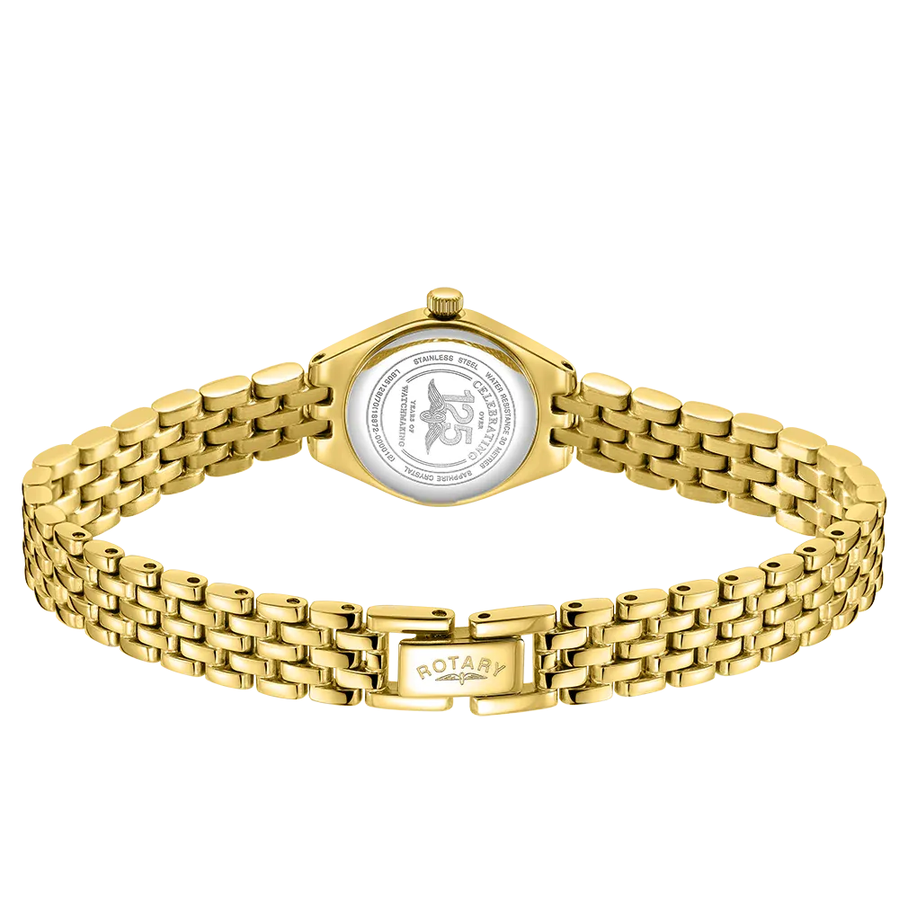Rotary Ladies Small Gold Plated Cocktail Watch