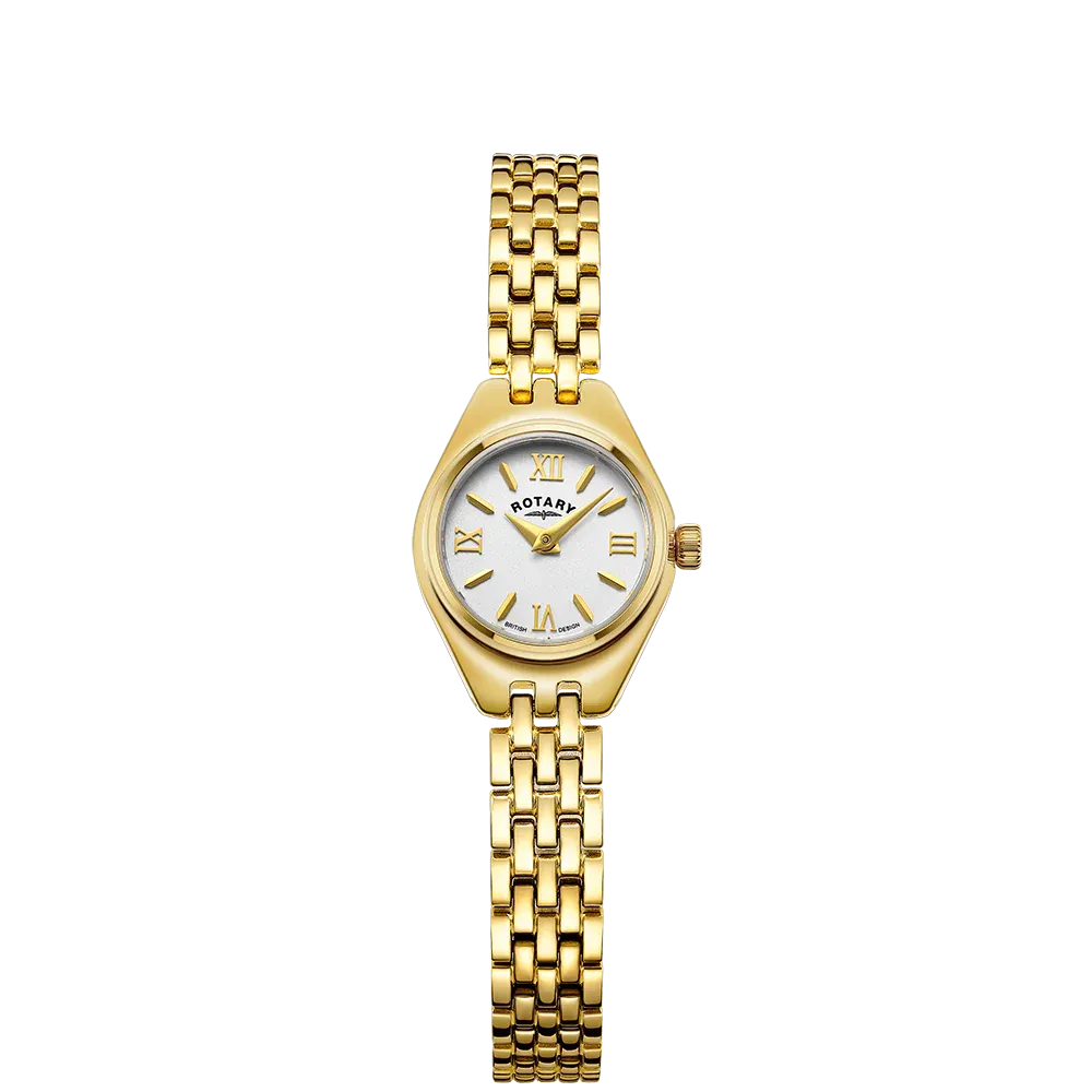 Rotary Ladies Small Gold Plated Cocktail Watch