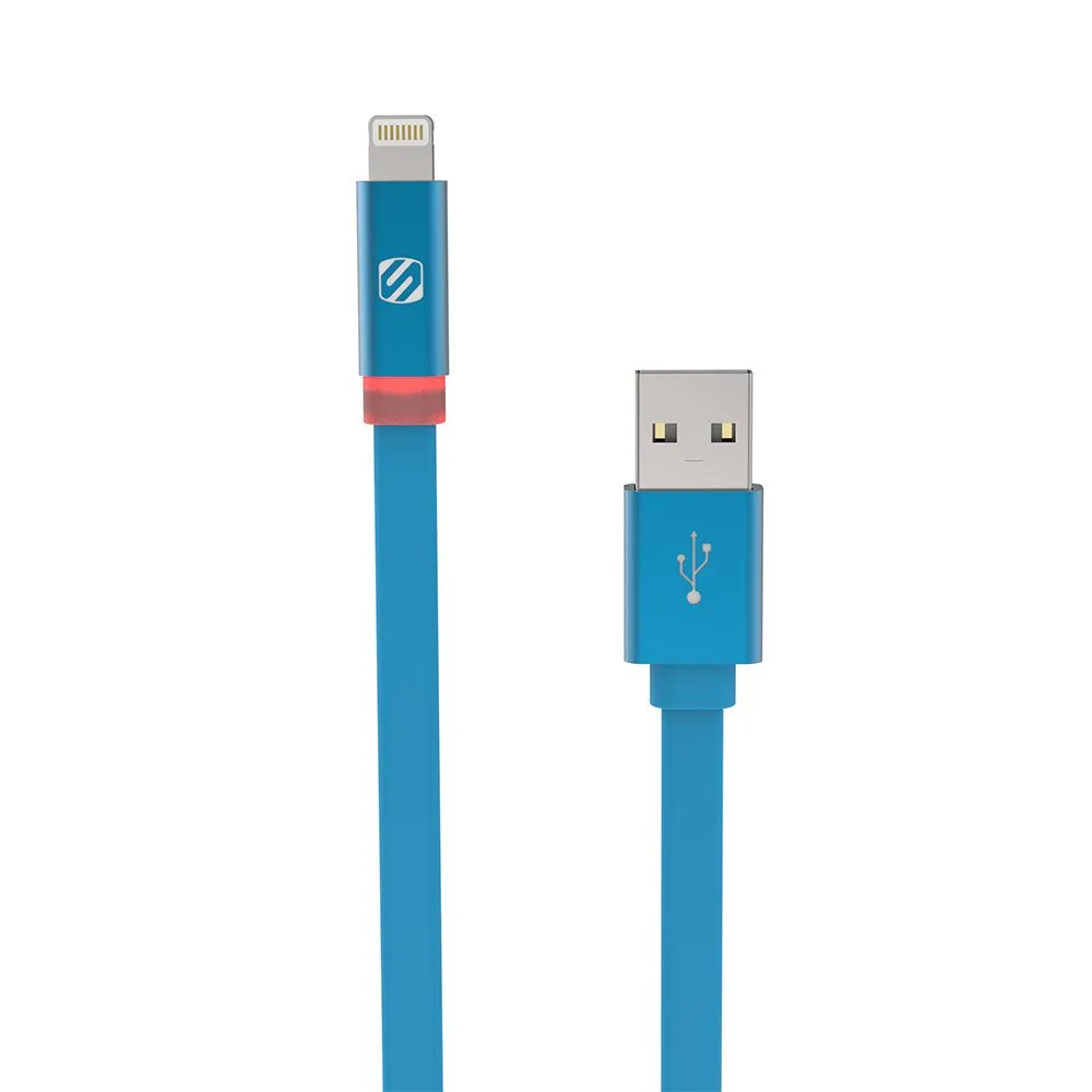 SCOSCHE FlatOut LED 6 feet Charge & Sync Cable for Lightning Devices