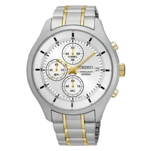 Seiko Chronograph Men's White Watch SKS541P1