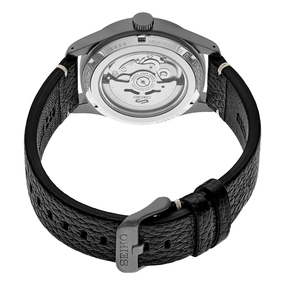 Seiko Mens Sports Black Dial Black 39.4mm Stainless Steel Automatic Movement﻿ Watch - SRPG41