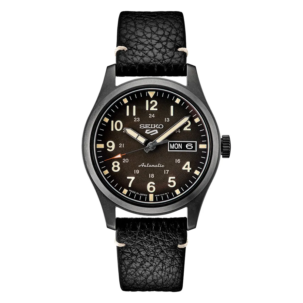 Seiko Mens Sports Black Dial Black 39.4mm Stainless Steel Automatic Movement﻿ Watch - SRPG41