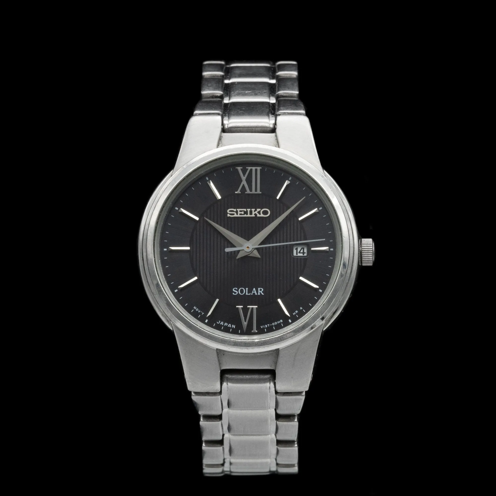 Seiko - Solar Black Dial Ladies Watch SUT229P1