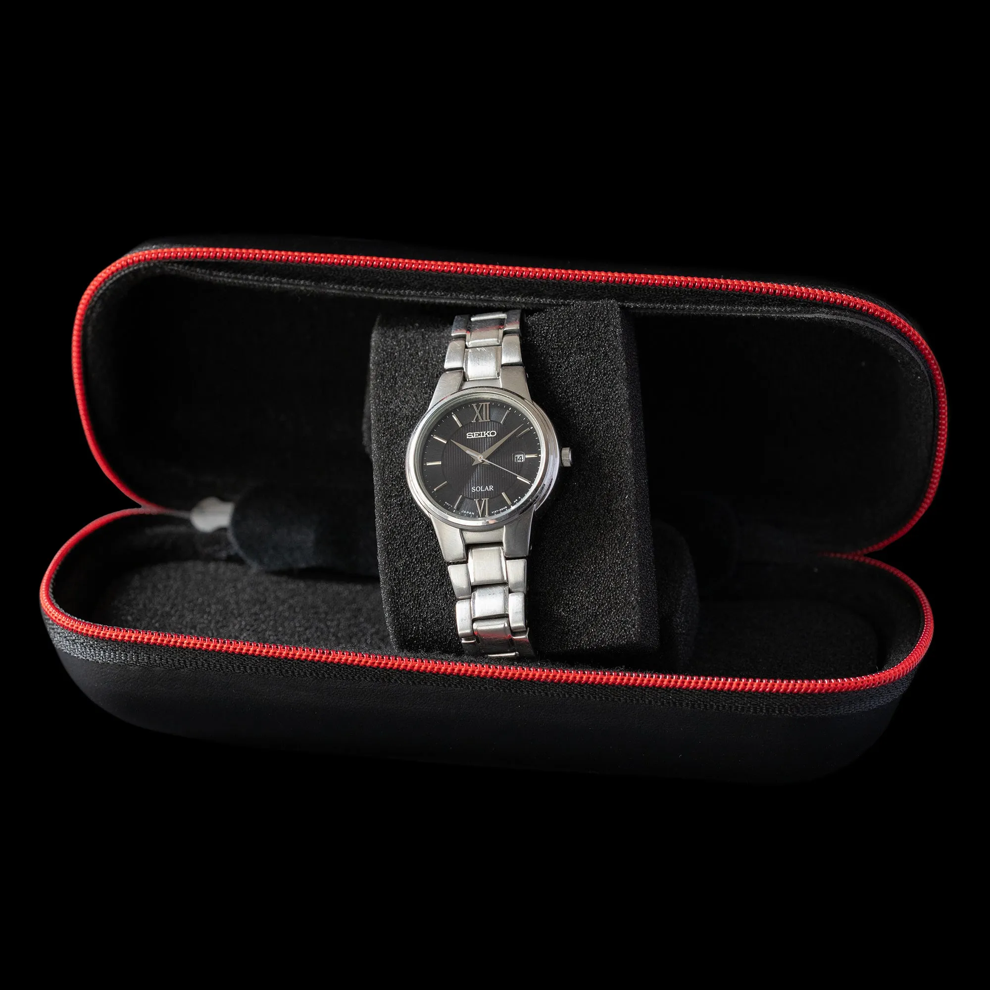 Seiko - Solar Black Dial Ladies Watch SUT229P1