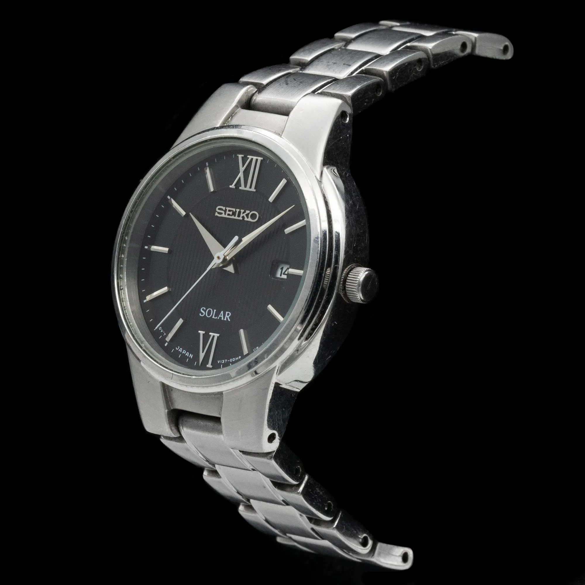 Seiko - Solar Black Dial Ladies Watch SUT229P1