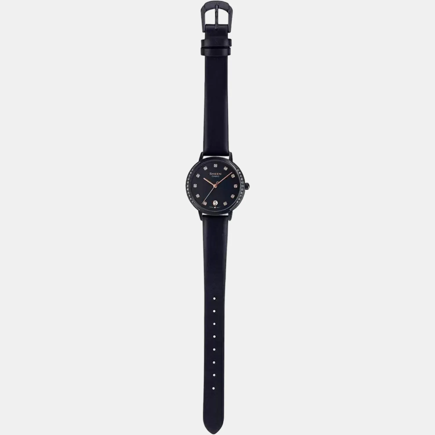 Sheen Women's Analog Leather Watch SH236 - SHE-4056BL-1AUDF