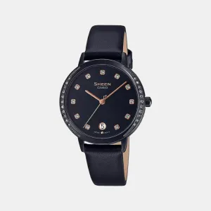 Sheen Women's Analog Leather Watch SH236 - SHE-4056BL-1AUDF