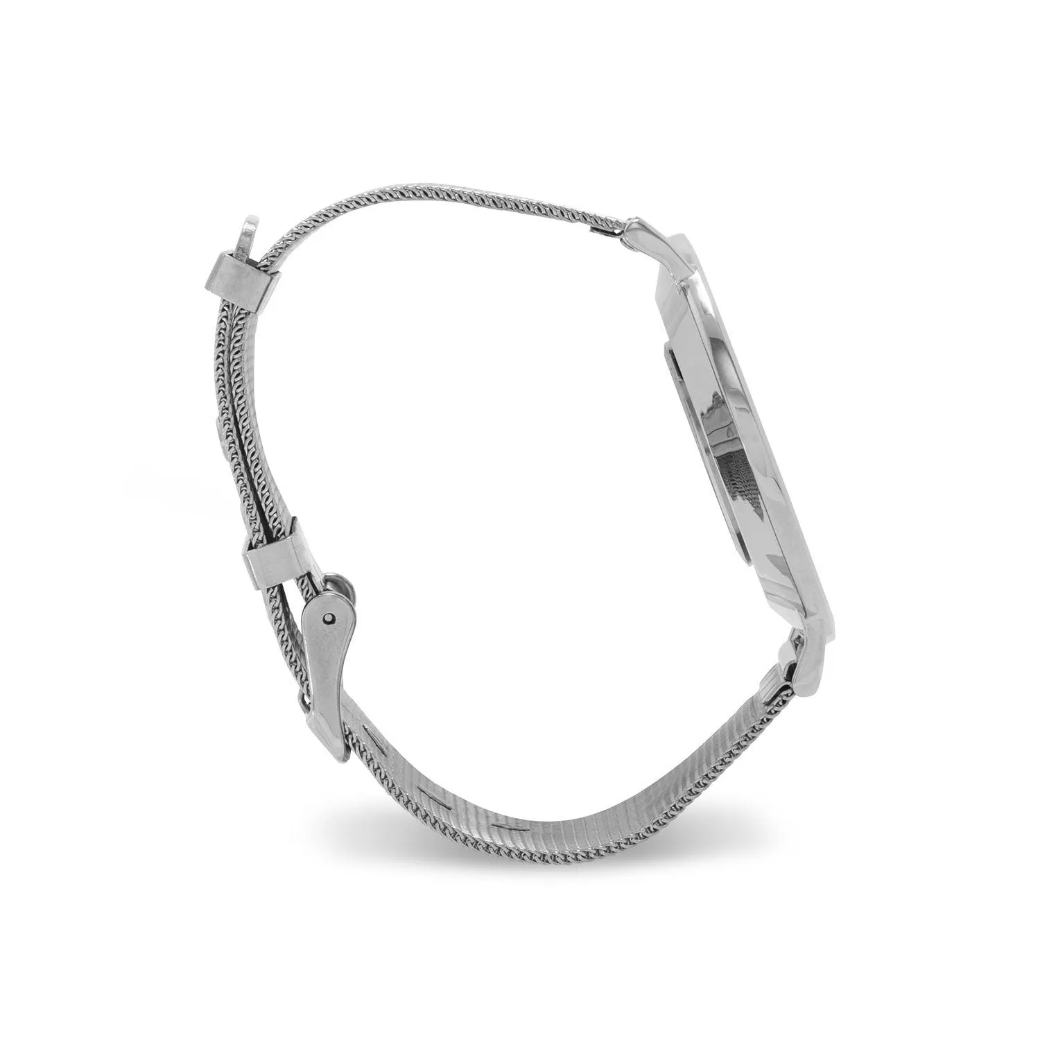Silver Tone Mesh Fashion Watch