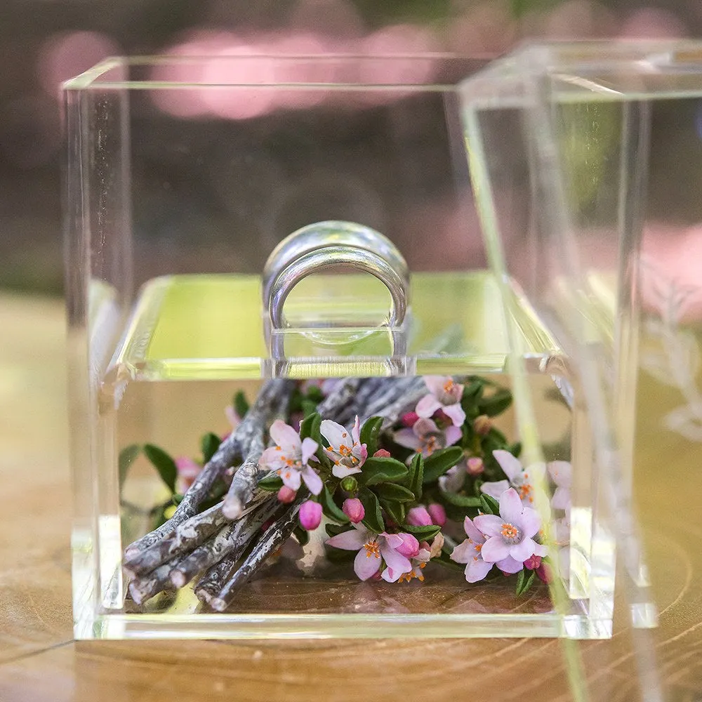 SMALL ACRYLIC WEDDING RING BOX - THE ADVENTURE BEGINS