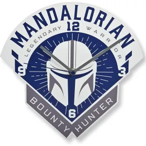 Star Wars- Mandalorian Legendary Warrior Bounty Hunter Wall Clock- Frameless