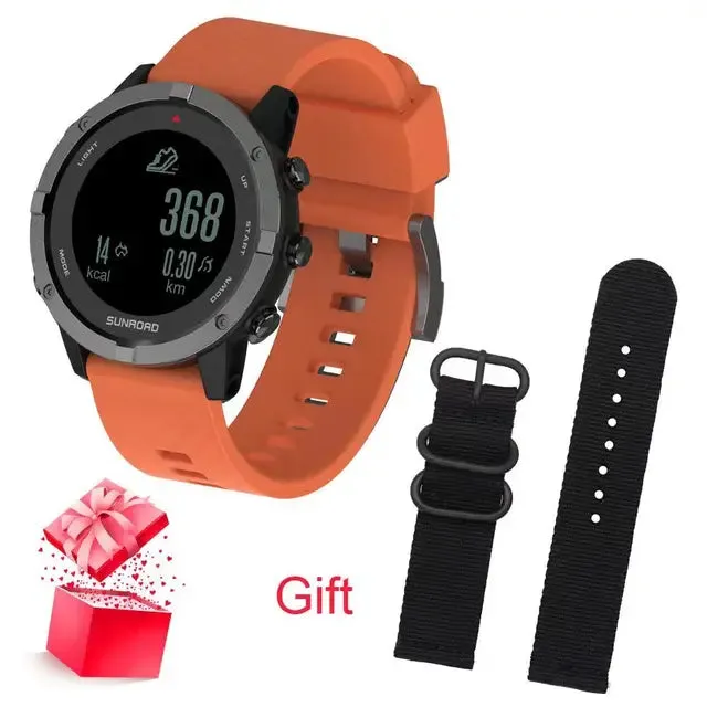 SUNROAD New Men Digital Watch GPS Tracker Outdoor Sports  Watch Fitness Tracker Wristwatch Waterproof Hombre Clock