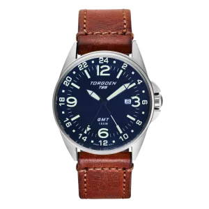 T25 Blue Sapphire | 44mm, Vintage Leather Strap