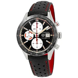 TAG HEUER CARRERA CALIBRE 16 BLACK DIAL 41MM WATCH CV201A.FC6429
