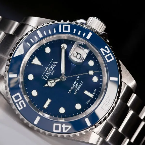 Ternos Ceramic Automatic 200m Blue Diving Watch 16155504