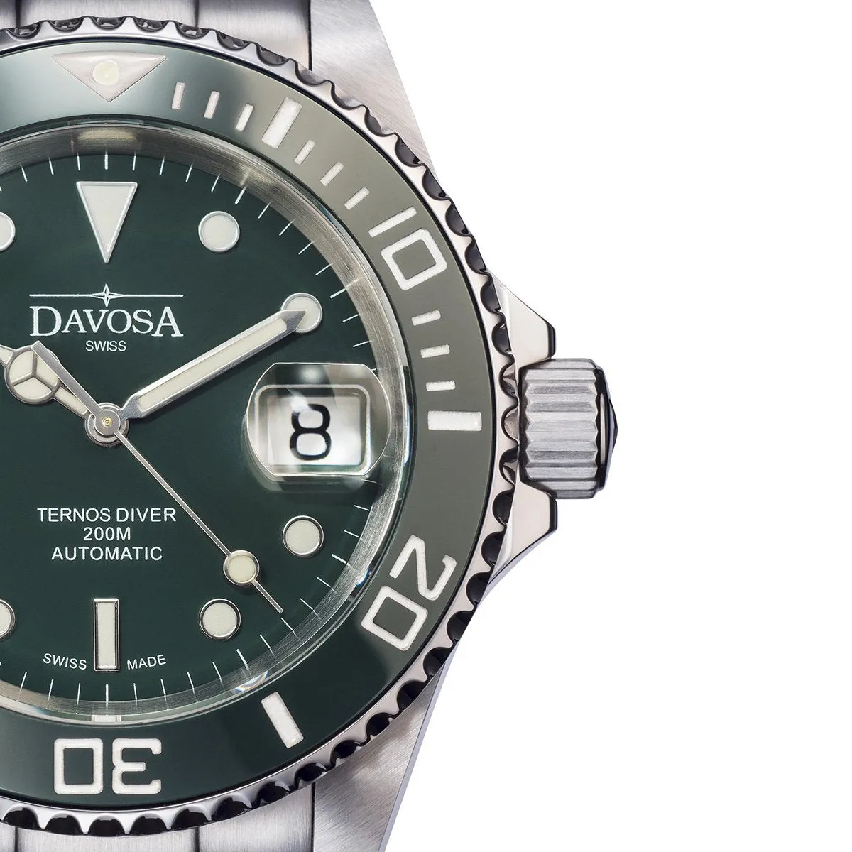 Ternos Ceramic Automatic 200m Green Diving Watch 16155507 OUTLET