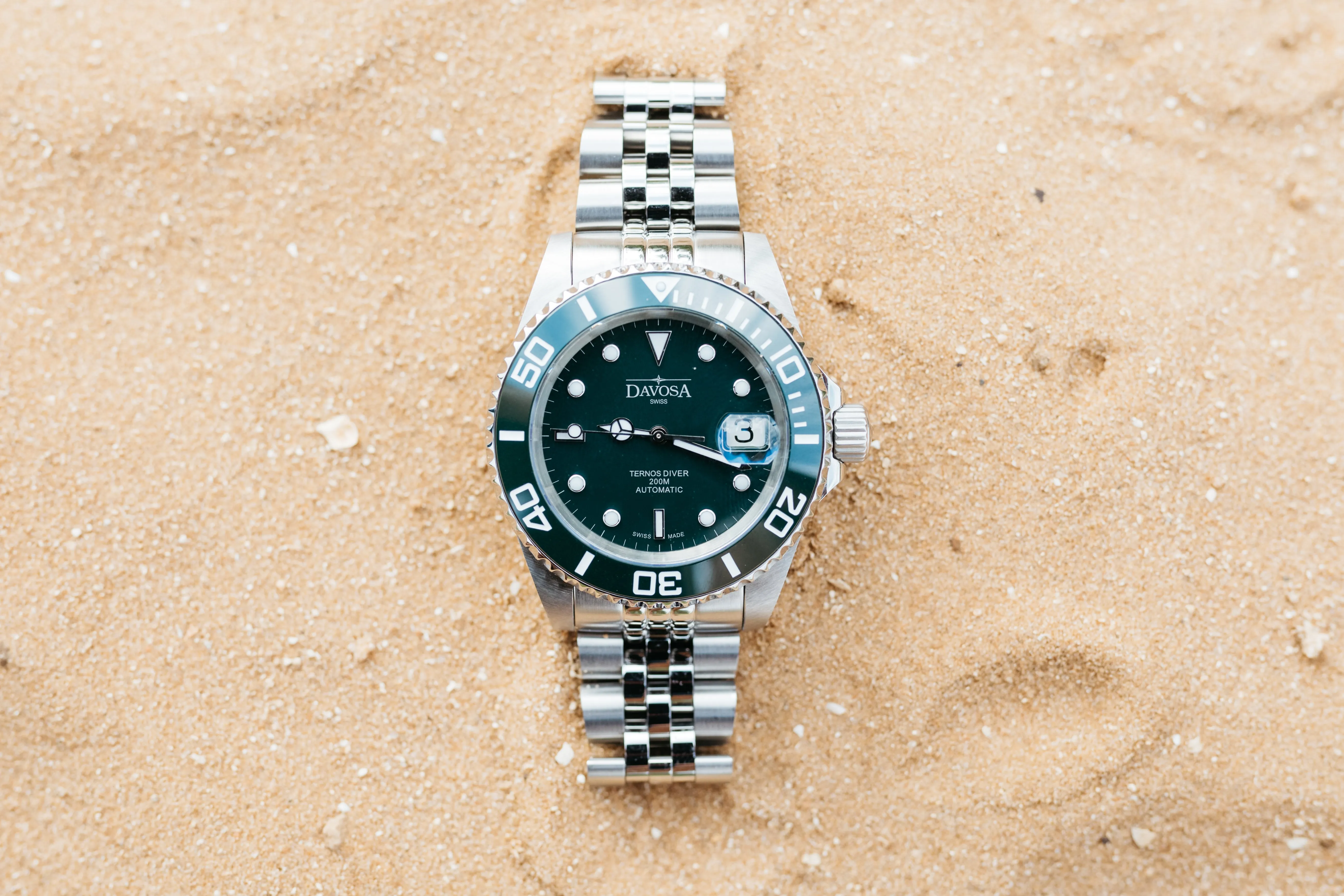 Ternos Ceramic Automatic 200m Green Diving Watch 16155507 OUTLET