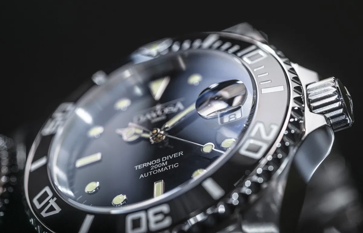 Ternos Ceramic Automatic 200m Swiss-Made Black Unisex Diver Watch 16155550