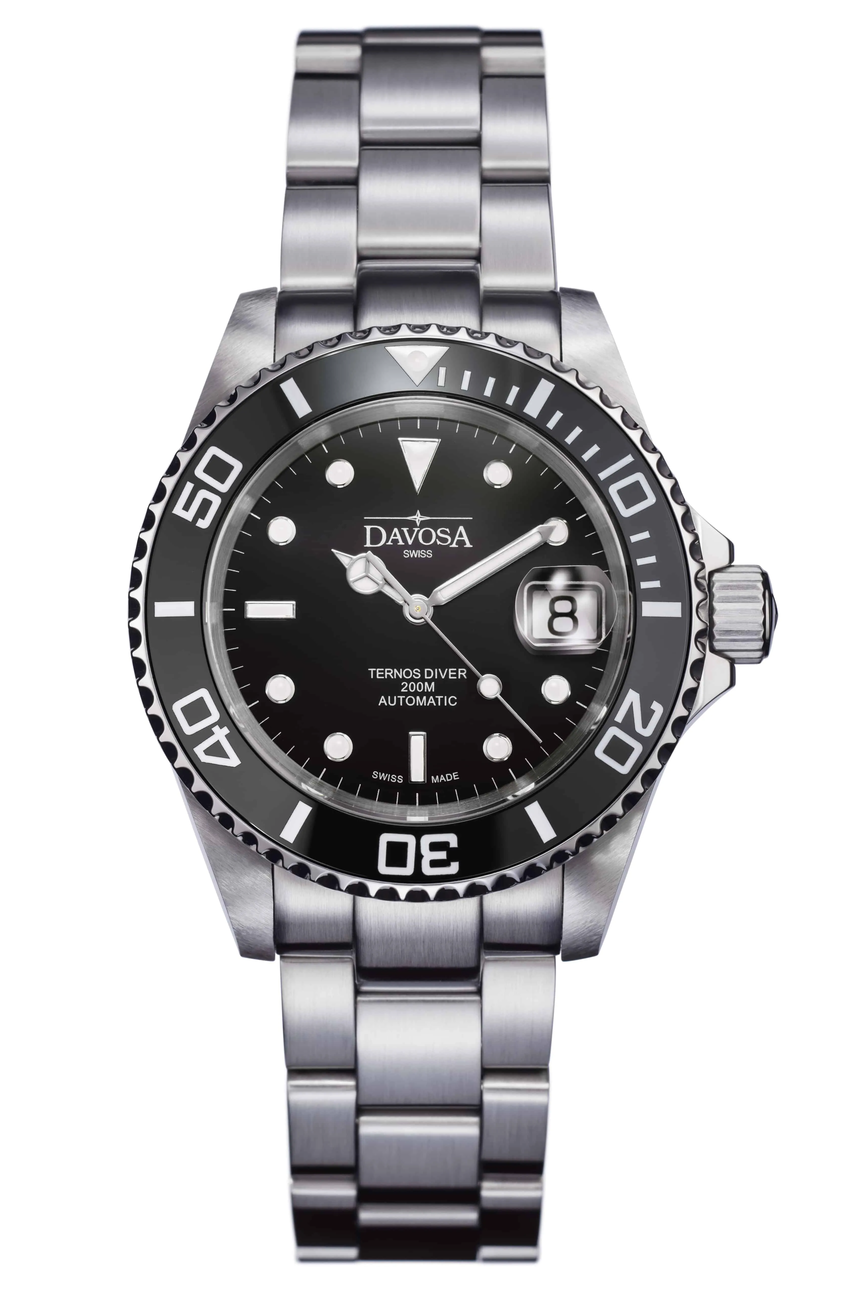 Ternos Ceramic Automatic 200m Swiss-Made Black Unisex Diver Watch 16155550