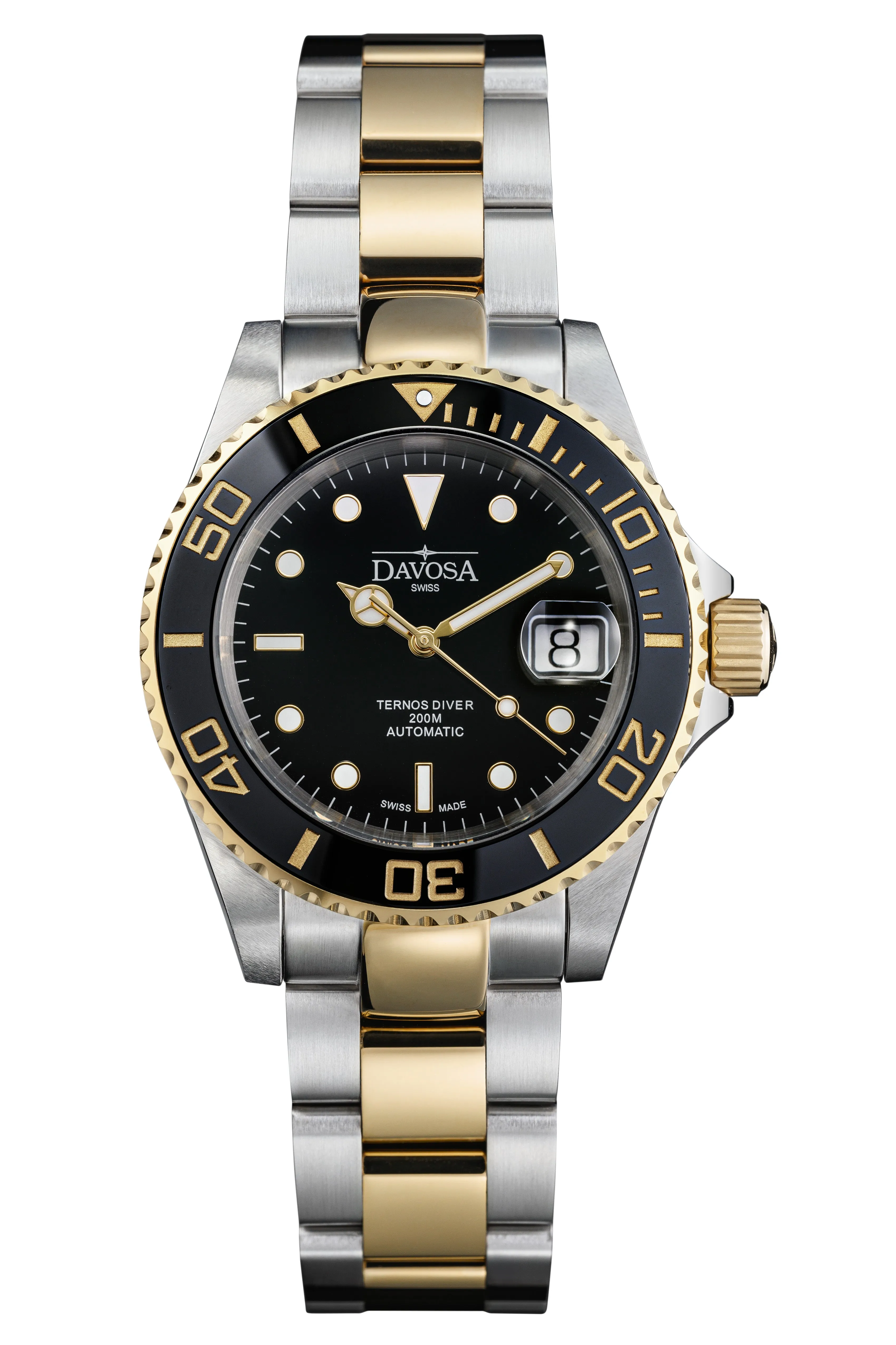 Ternos Ceramic Automatic 200m Swiss-Made Black Unisex Diver Watch 16155550
