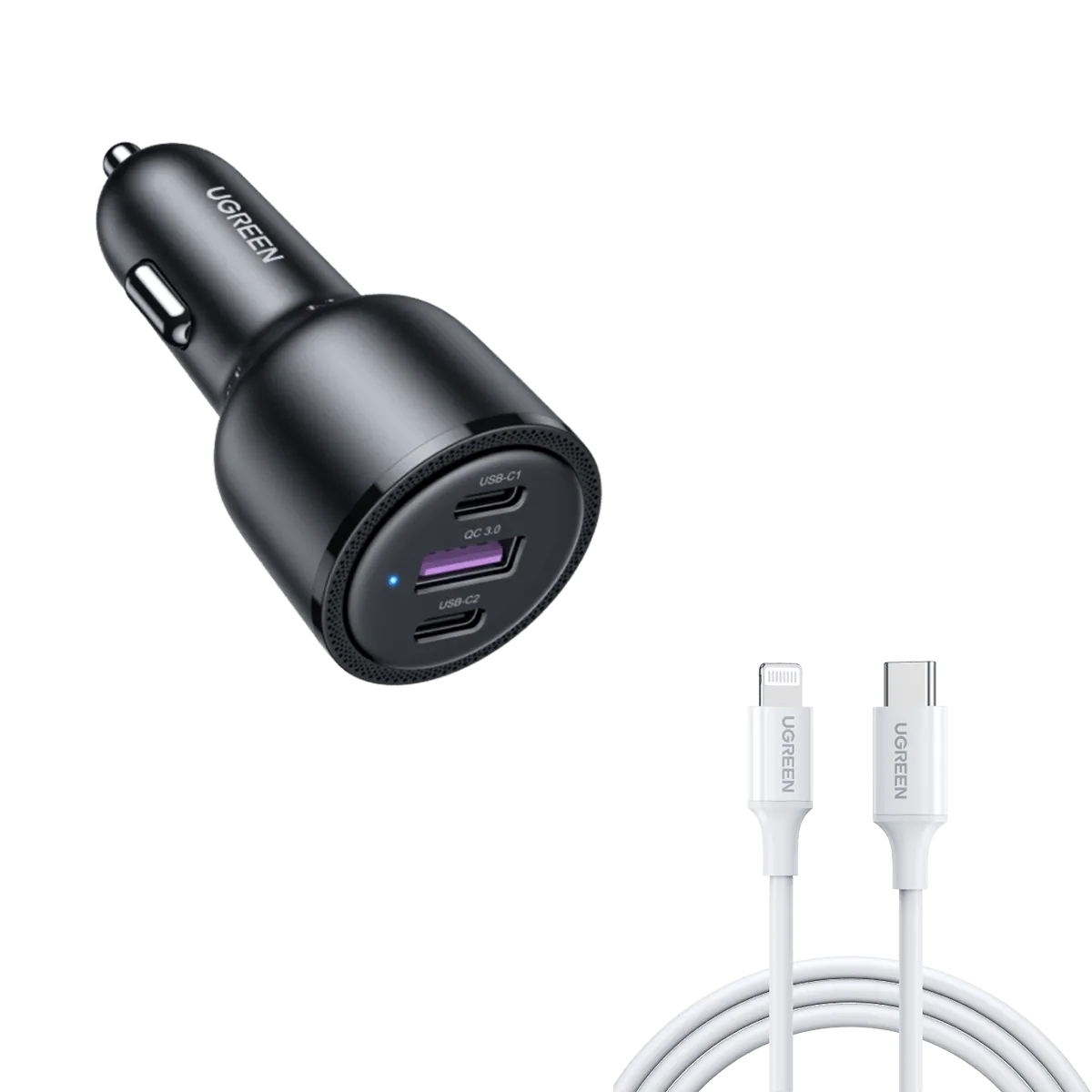 UGREEN 69W USB C Car Charger Bundle