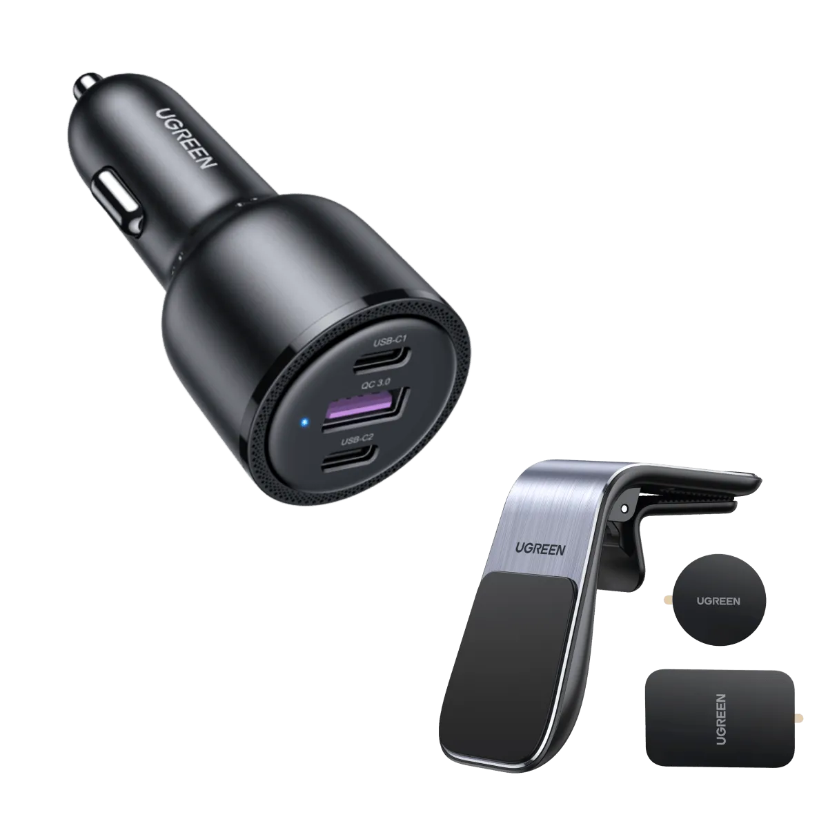 UGREEN 69W USB C Car Charger Bundle