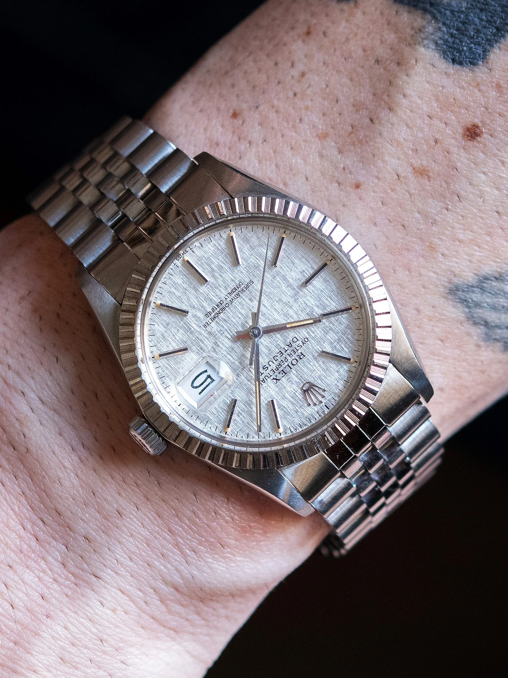 *Unpolished* 1984 Rolex Datejust (Ref. 16030) Silver "Linen" Dial