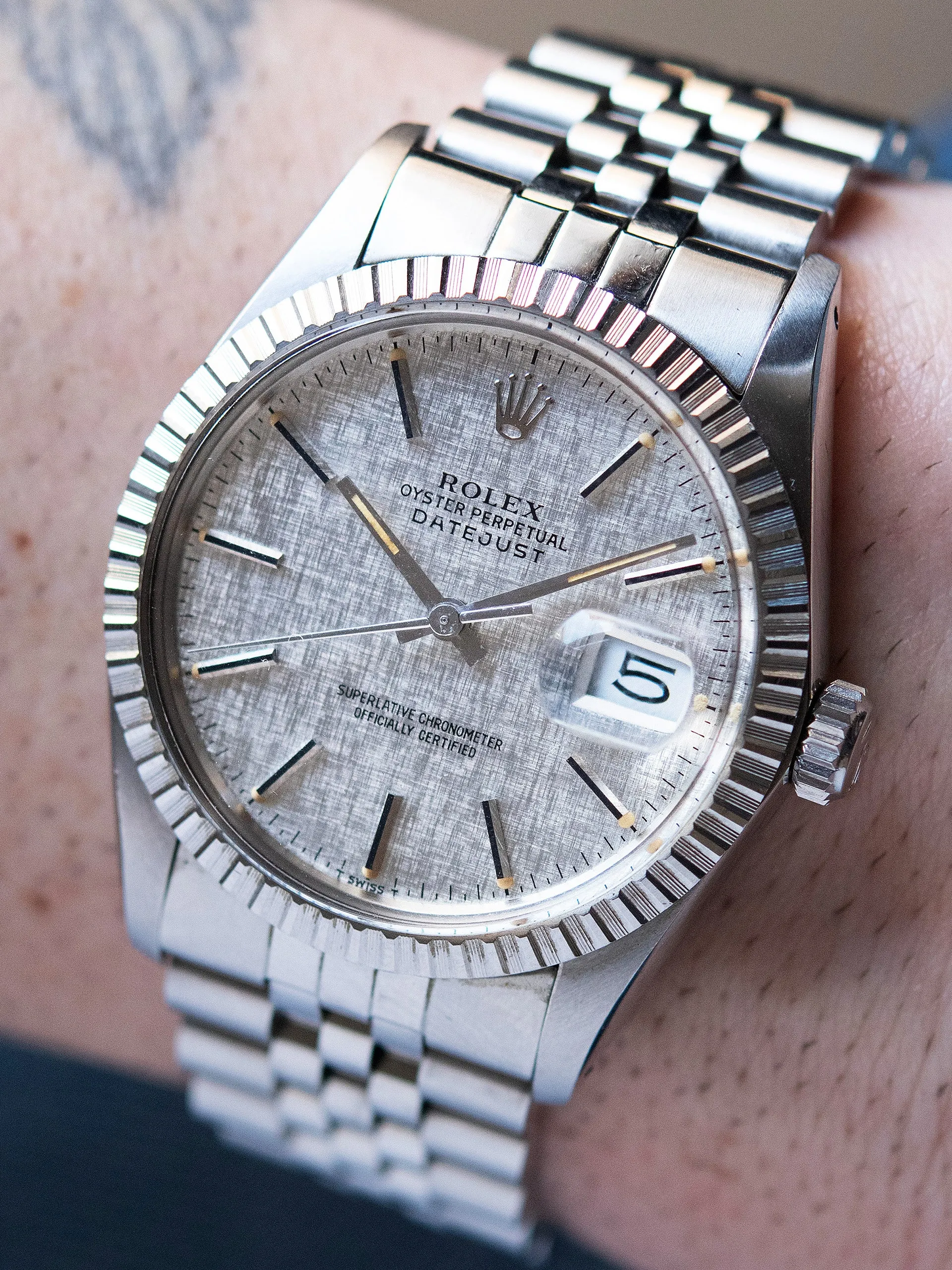 *Unpolished* 1984 Rolex Datejust (Ref. 16030) Silver "Linen" Dial