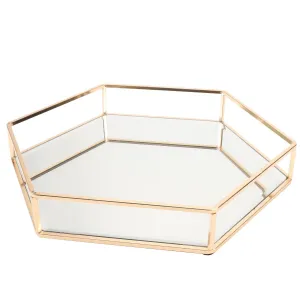 Vintage Glass Tray for Decoraive/Vanity/Perfume/Jewelry Trinket Countertop Holder Dresser Cosmetic Organizer Ornatte Bathroom Dish Display