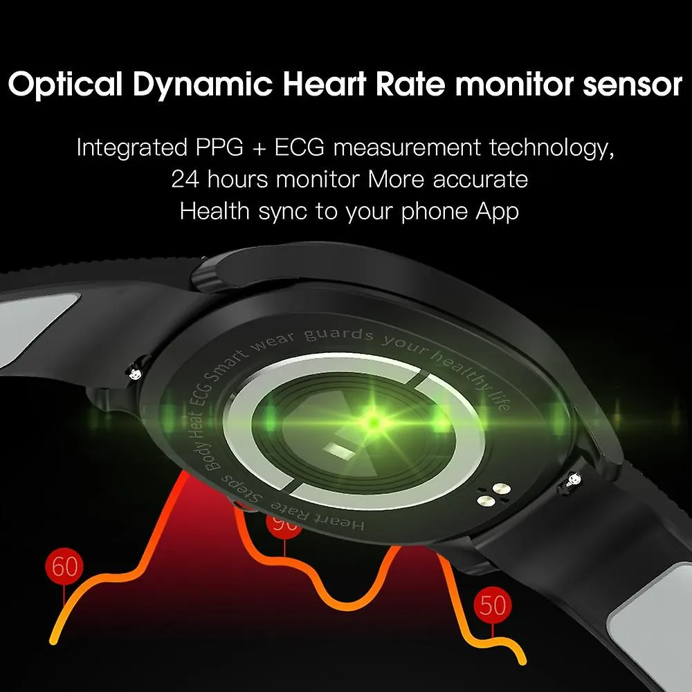 Watches thermometer smart watch waterproof heart rate ecg monitor full smart watches bk black metal