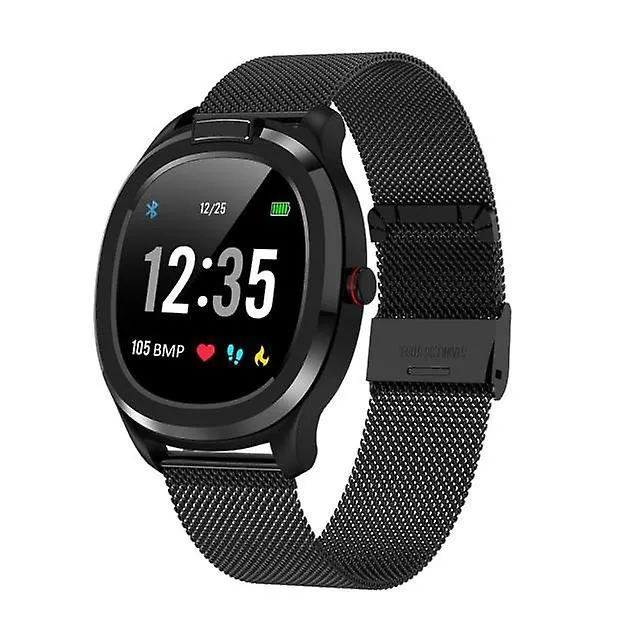 Watches thermometer smart watch waterproof heart rate ecg monitor full smart watches bk black metal