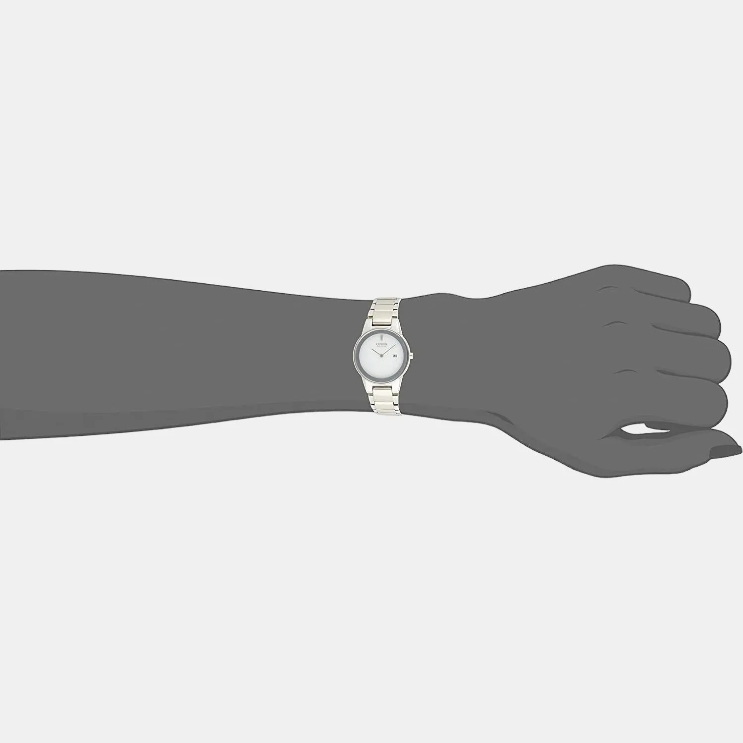 Women's Silver Analog Stainless Steel Watch GA1050-51A