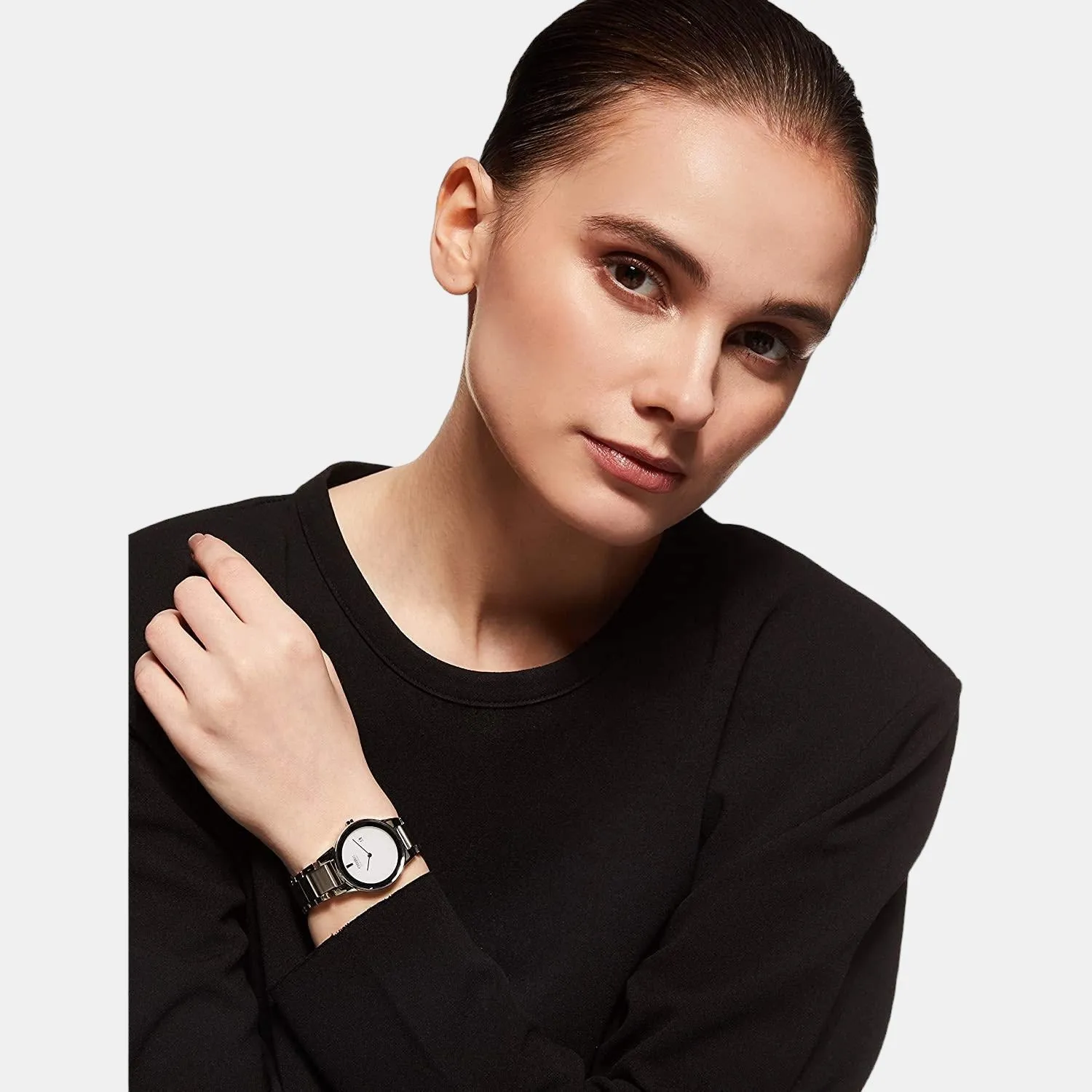 Women's Silver Analog Stainless Steel Watch GA1050-51A