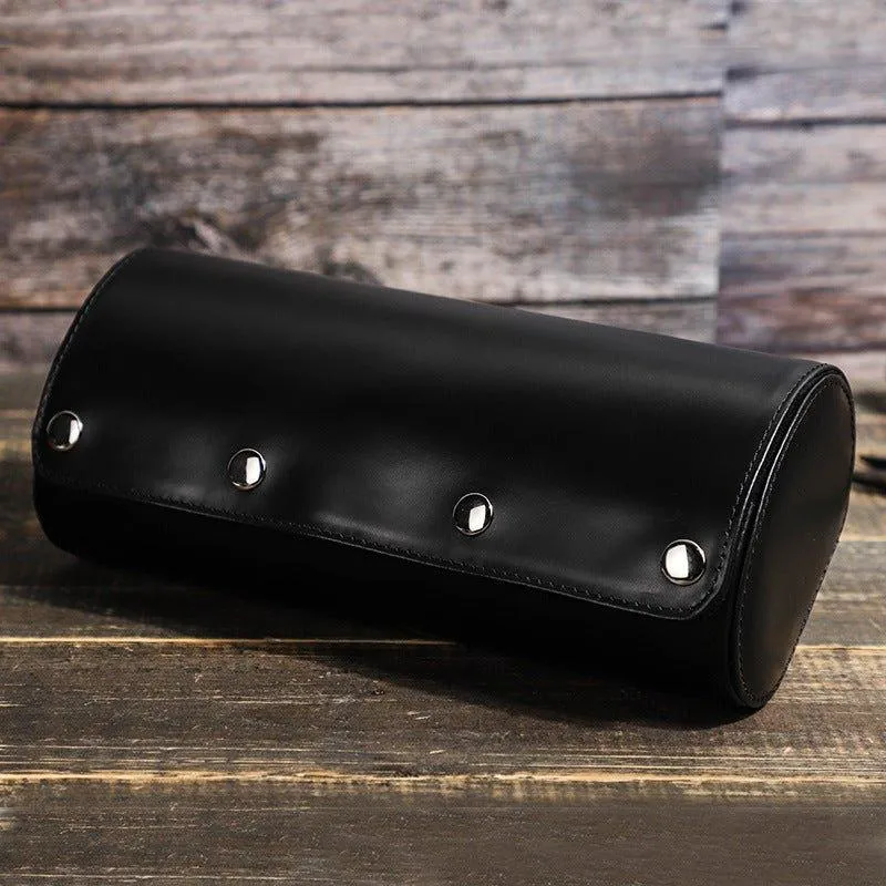 Woosir Leather Black Watch Case for Men for 3 Watches