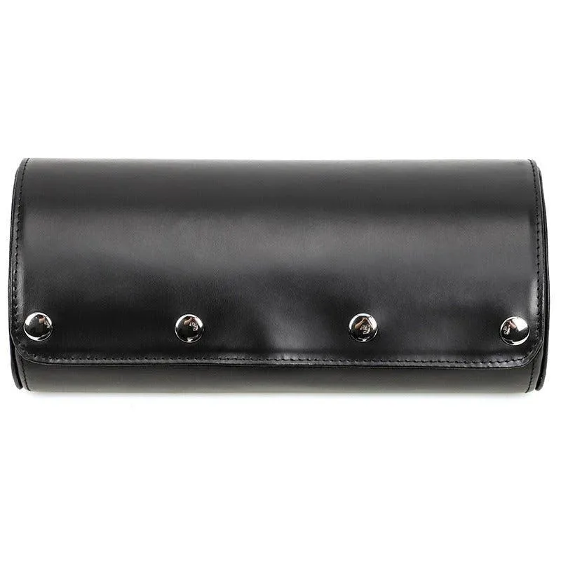 Woosir Leather Black Watch Case for Men for 3 Watches